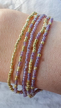 Gold and Purple Daily Beads
